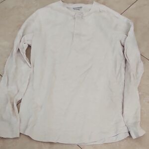 Amazon Essentials Men's Beige Long Sleeve Tee